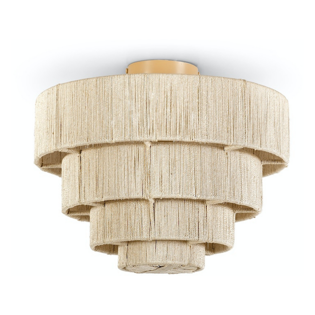 AVERY SEMI FLUSH MOUNT IN NATURAL - MAK & CO