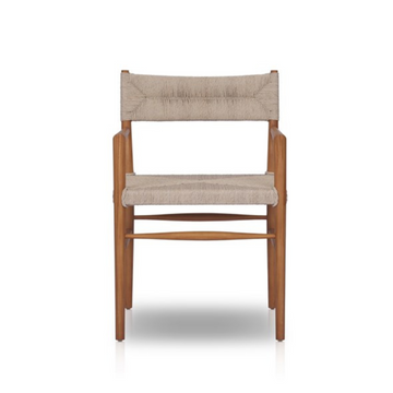 LOMAS OUTDOOR DINING ARMCHAIR-NATURAL - MAK & CO