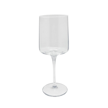 FINE LINE CLEAR WITH WHITE RIM WINE GLASS - MAK & CO